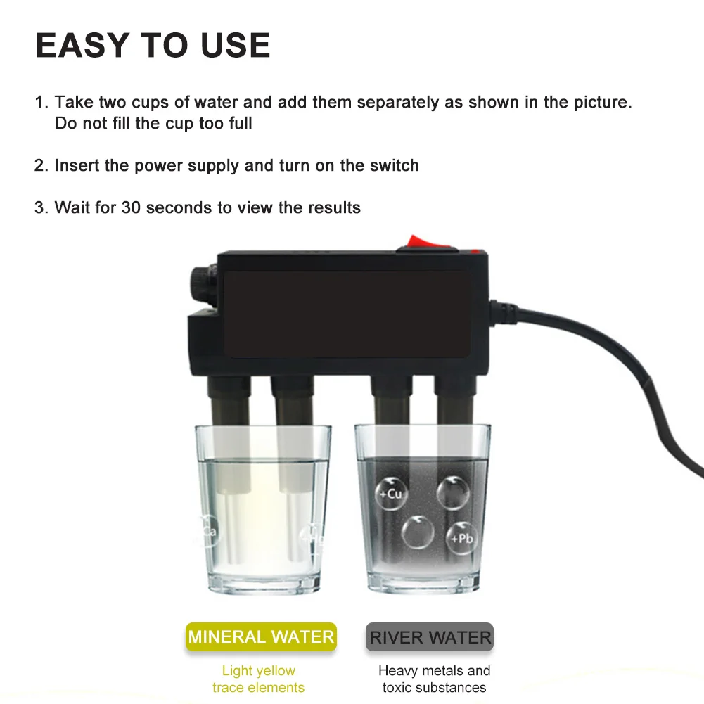 Anti-Electrocution Water Electrolyzer Practical Water Testing Instrument For Water Purification