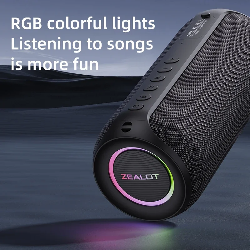 

Portable High-power 20W High-quality HIFi High-resolution 360 Surround Sound Subwoofer Outdoor Wireless Bluetooth Speaker TF