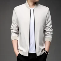 Chaqueta informal de negocios con cuello de béisbol para hombre, moda de alta calidad, abrigo juvenil bonito, chaqueta para papá, M-5XL
