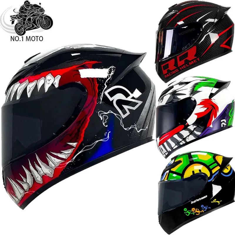 Venom Full Face Motorcycle Helmet Casco Motocross off-road Racing Moto Cascos para motos Motorbike Riding Capacete Motocross DOT