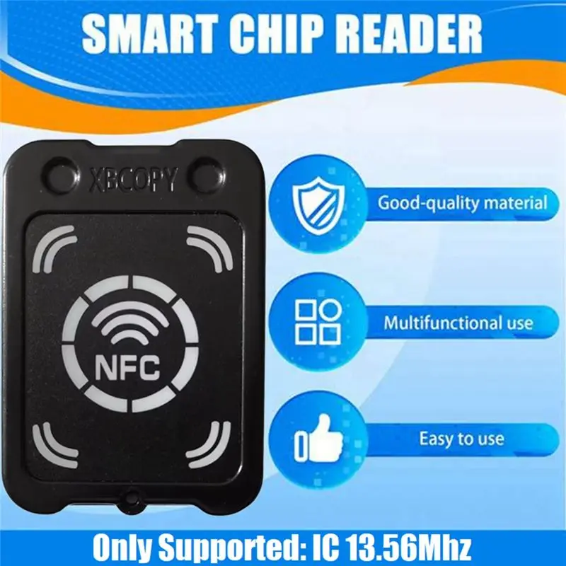 [NEW A09R!】 RFID Smart Chip Card Reader Copier +3XCUID Keychain NFC Encryption Key Reader IC 13.56Mhz RFID Token Clone Duplicato