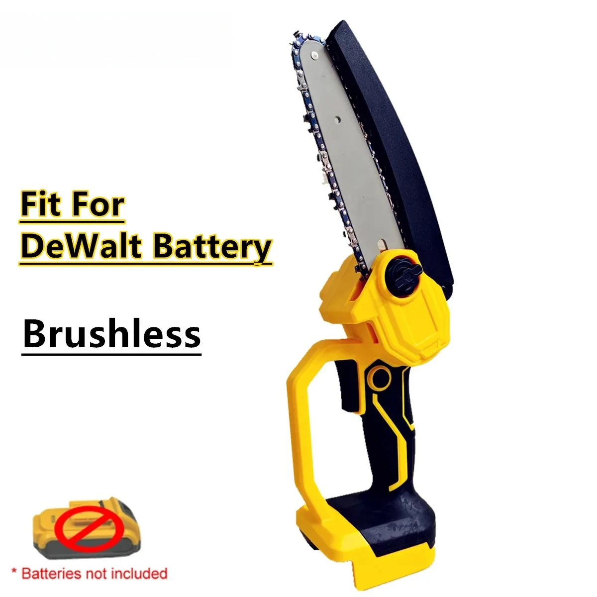 

Fit For Dewalt 18V 20V Battery Brushless Electric Chainsaw 6 Inch Cordless Chain Saw WoodworKing Pruning Garden Power Tools