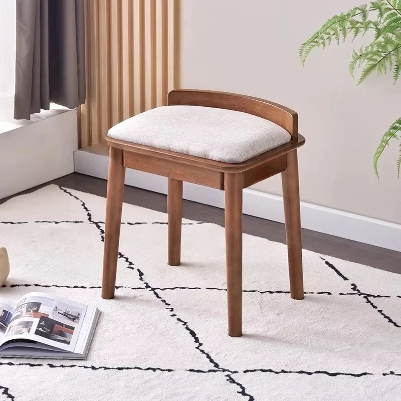 Modern minimalist dining stool Nordic retro makeup upholstered dining stool kitchen wood furniture Tafel Bank MHCD