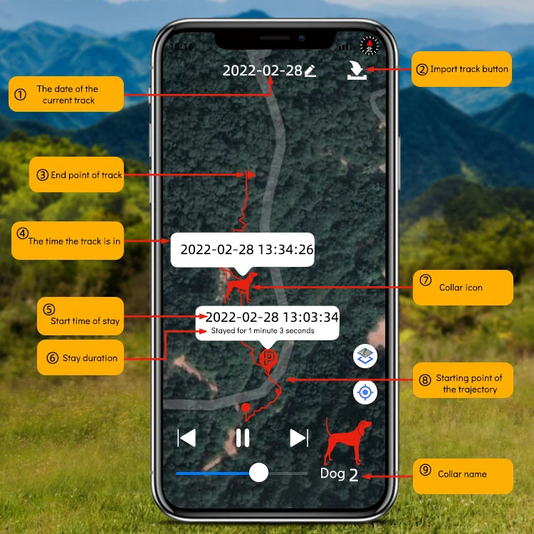Hot Product GPS Smart Pet Tracer Waterproof Tracing Collar Smart Dev ice for Pet