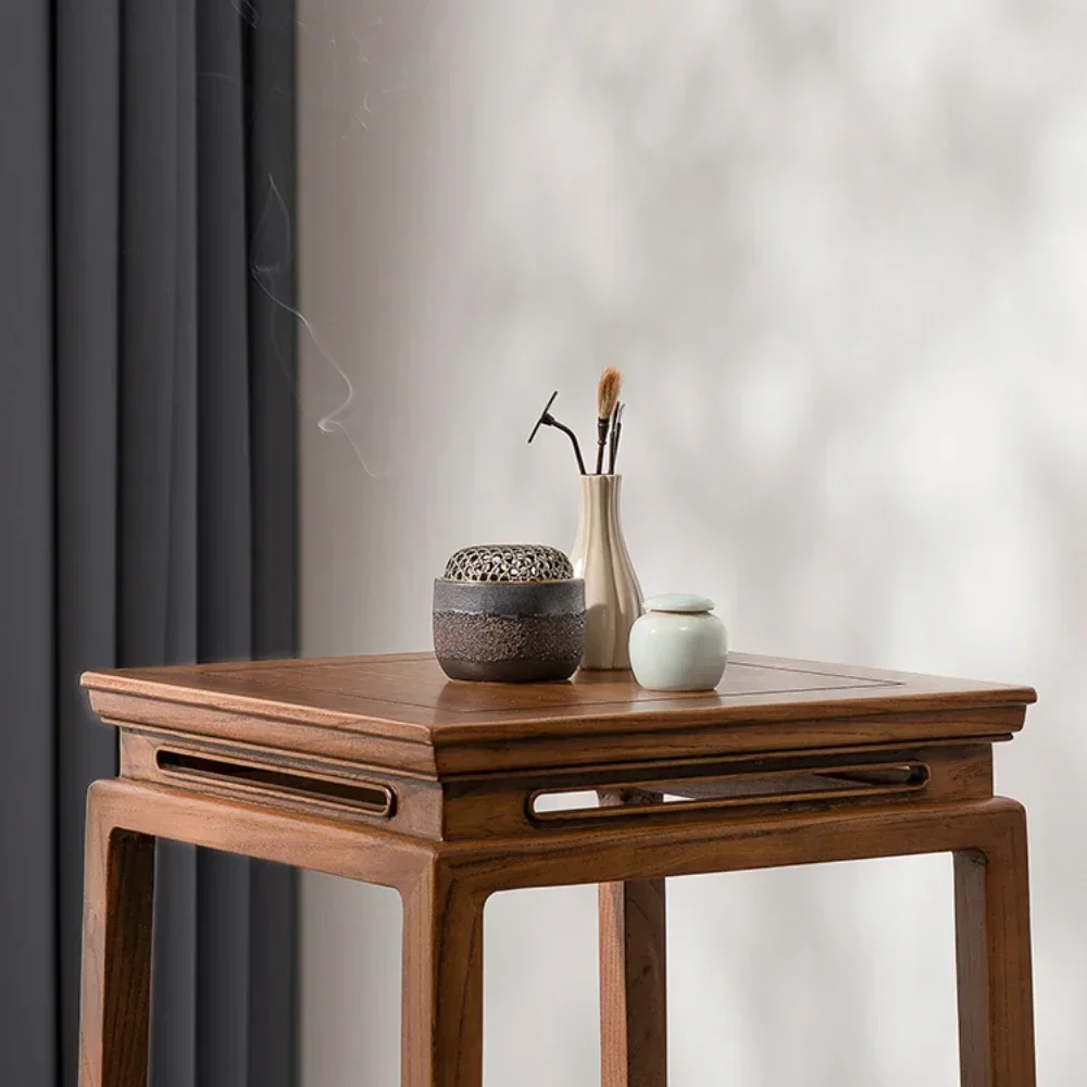 

Напольный приставной столик-тумба для цветов в стиле дзен из старого вяза для гостиной/балкона