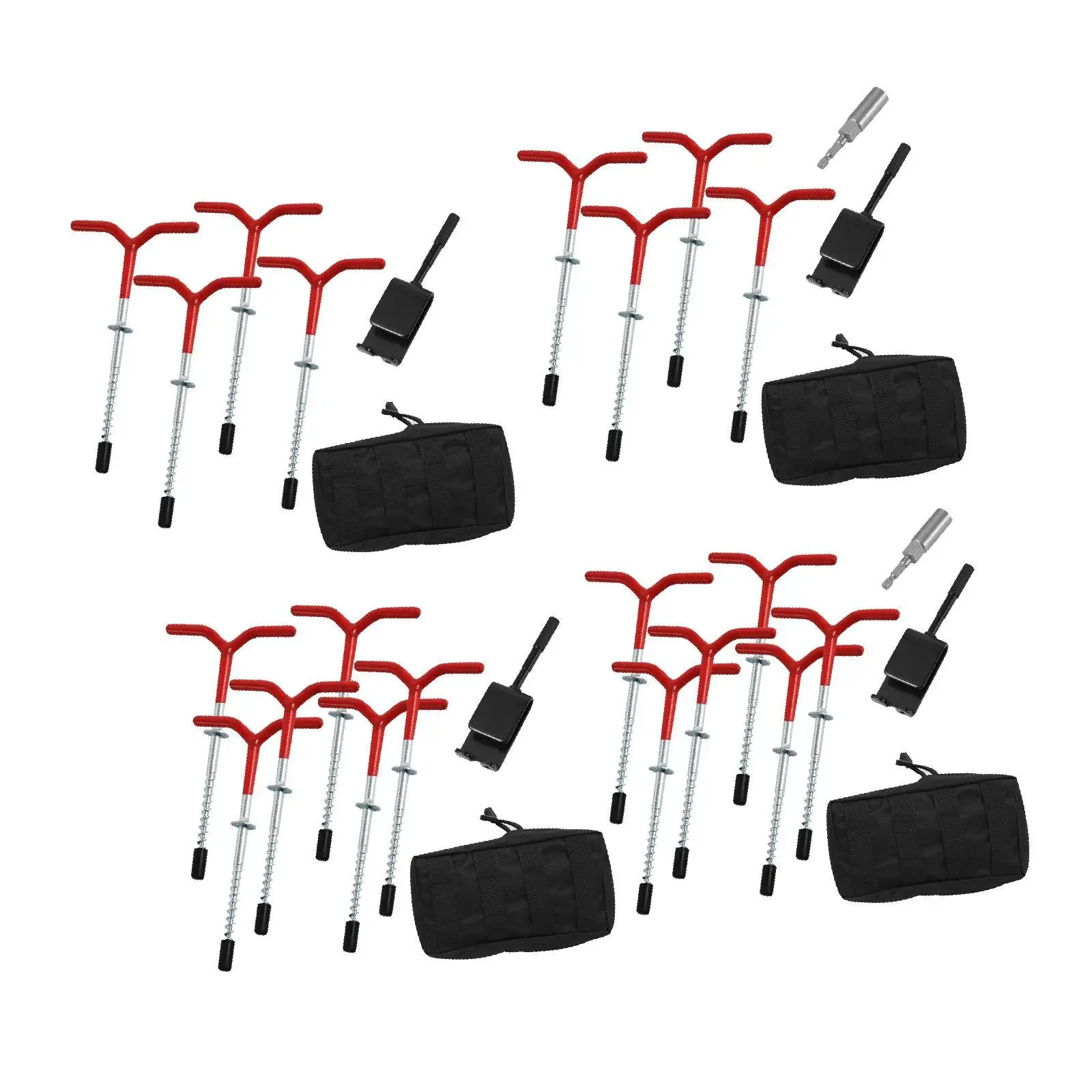 

4x адаптер для ледяной якоря, прочные аксессуары для оборудования, якоря для зимней рыбалки