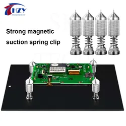 HZY Clamp Universal PCB Holder Fixtute Circuit Board Electronic Repair Platform Soldering Tool Strong Magnetic Suction Spring