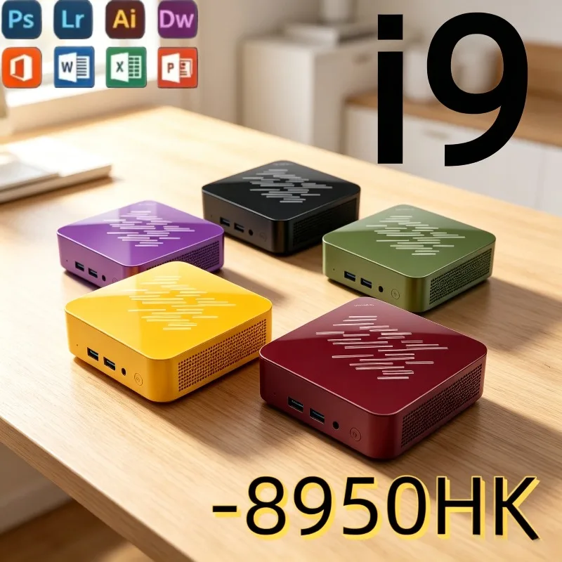 Intel Core I9 8950HK NEW Mini PC with 16GB RAM, 1/2TB SSD, BT5.2, WiFi6, 1000M Ethernet – for Gaming Office.