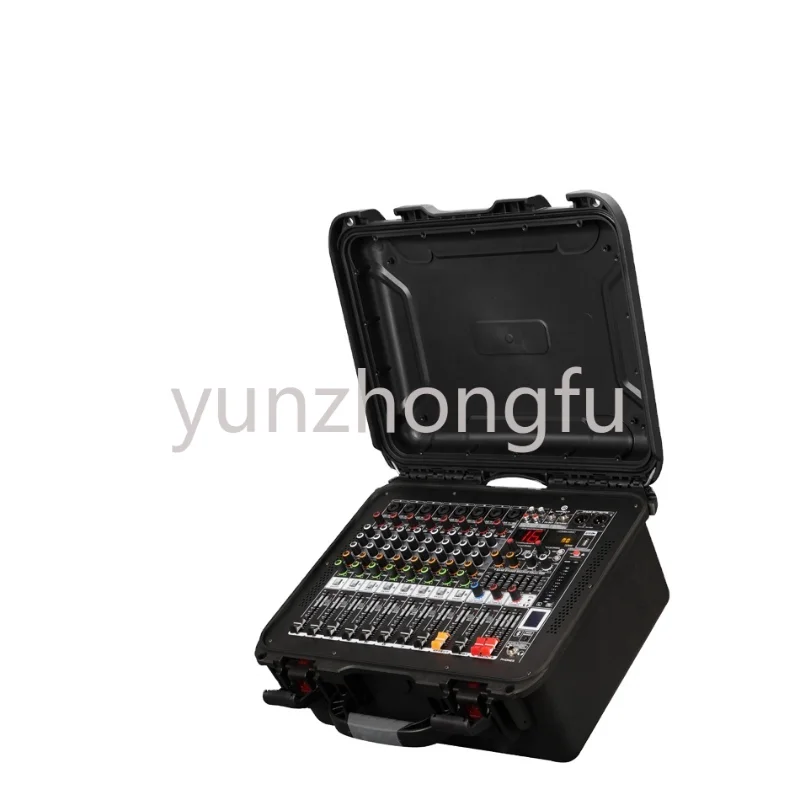 Mezclador de caja de vuelo profesional para DJ, consola de mezcla con amplificador de Audio Digital, USB, Clase D 2x650W,