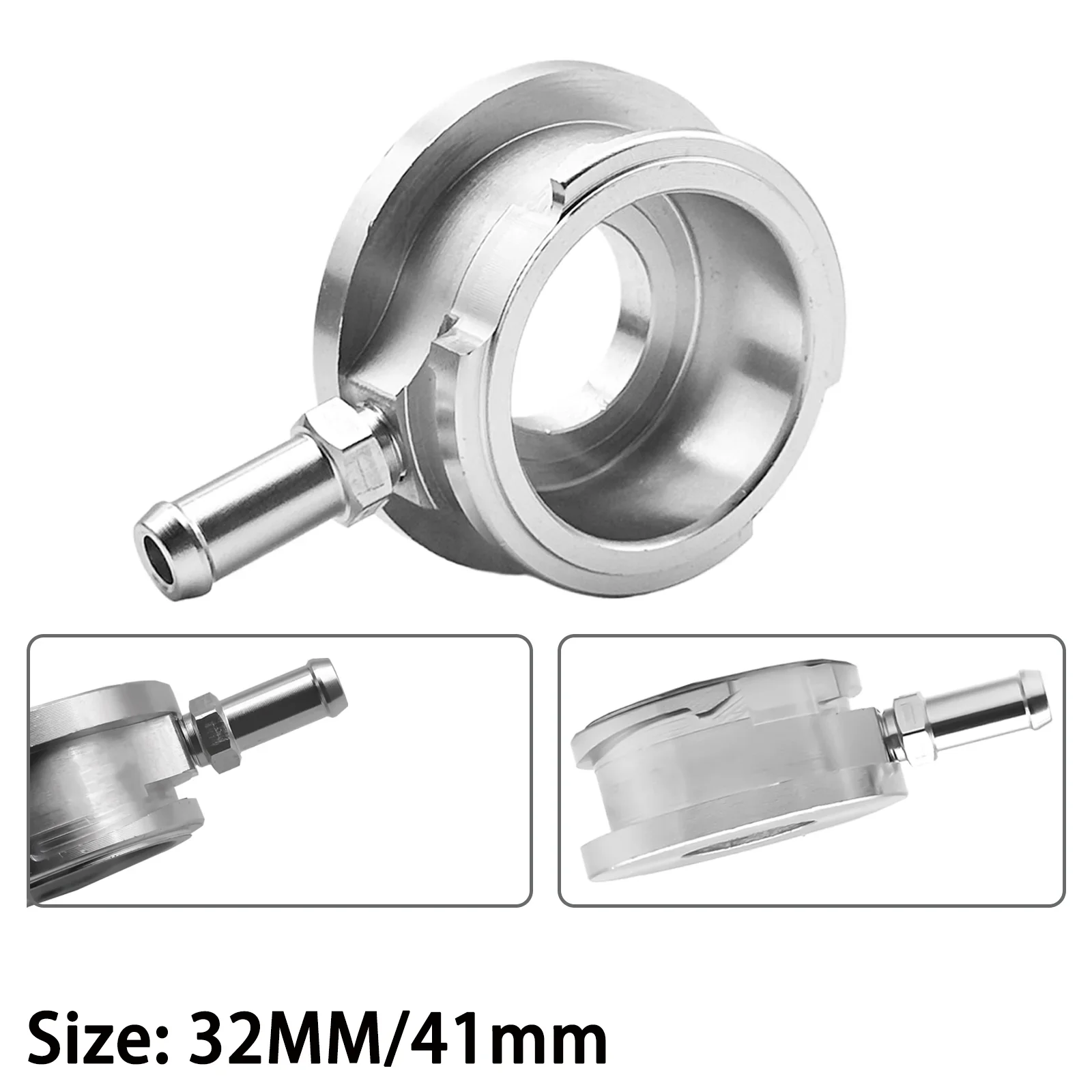 

New Aluminium 41mm or 32mm Car Silver Radiator Filler Neck ID Billet Weld-On Radiator Hose Connector Filler Neck Flange Adapter