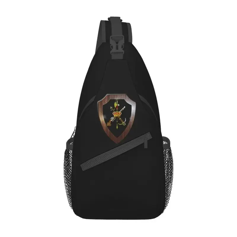 Cool Spain Coat Of Arms Sling Crossbody Backpack Men Spanish Legion Shoulder Chest Bags for Travel Cycling