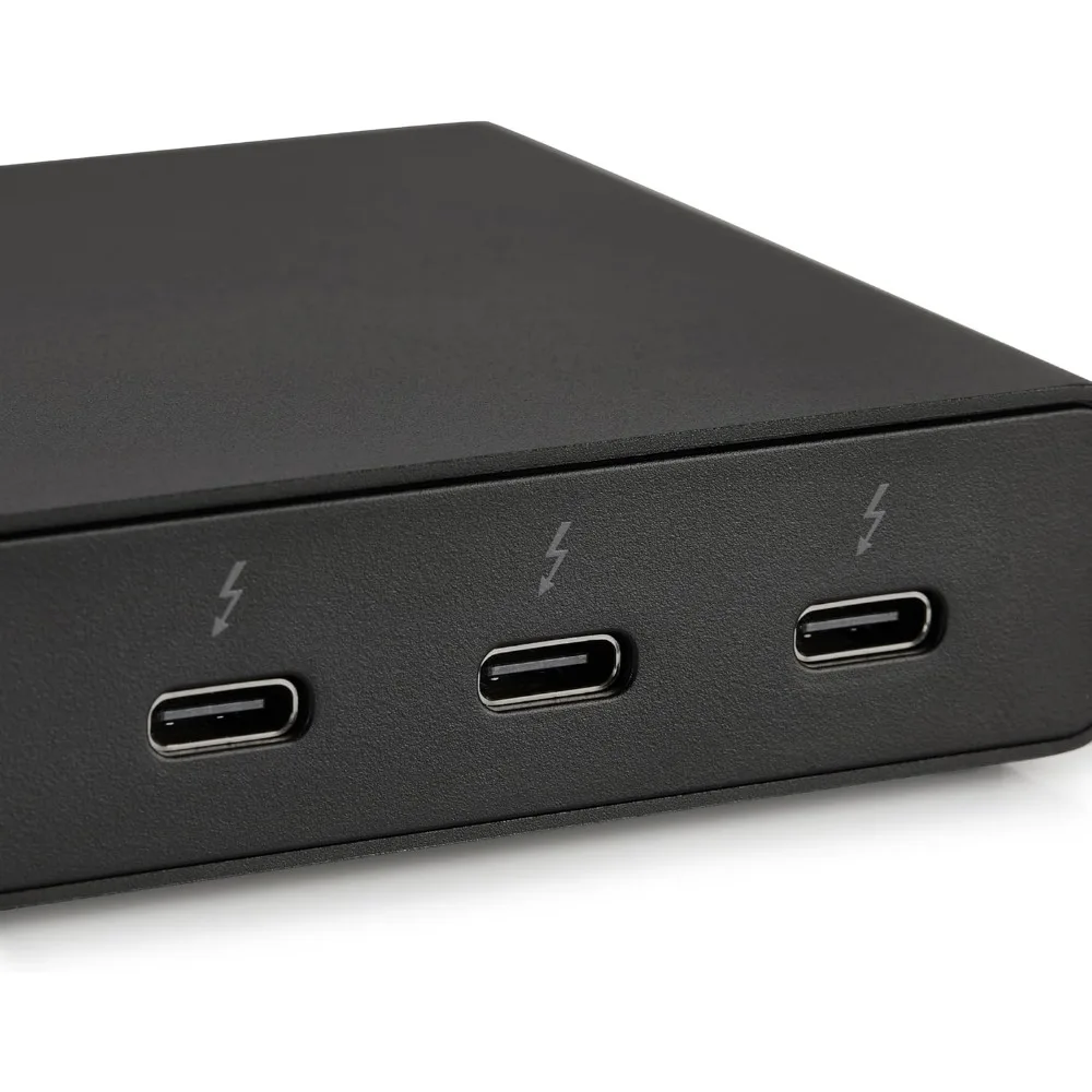 محطة إرساء Thunderbolt 4/USB4، شاشة مزدوجة 4K، شحن 85 وات، تصميم مدمج لأجهزة الكمبيوتر المحمولة #3