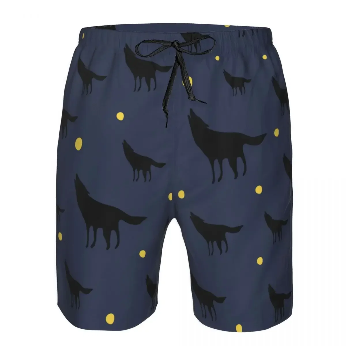 Swimsuit Beach Quick Drying Trunks Black Cartoon Wolf Swimwear Briefs Board Shorts Beachwear