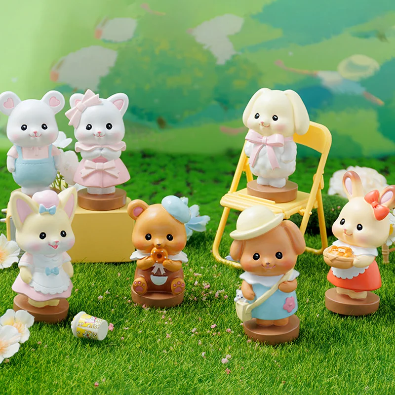 

6pcs Sylvanianed Cute Doll Blind Box Surprise Box Creative Figurines Figures Desktop Decoration Model Children'S Toy Gift