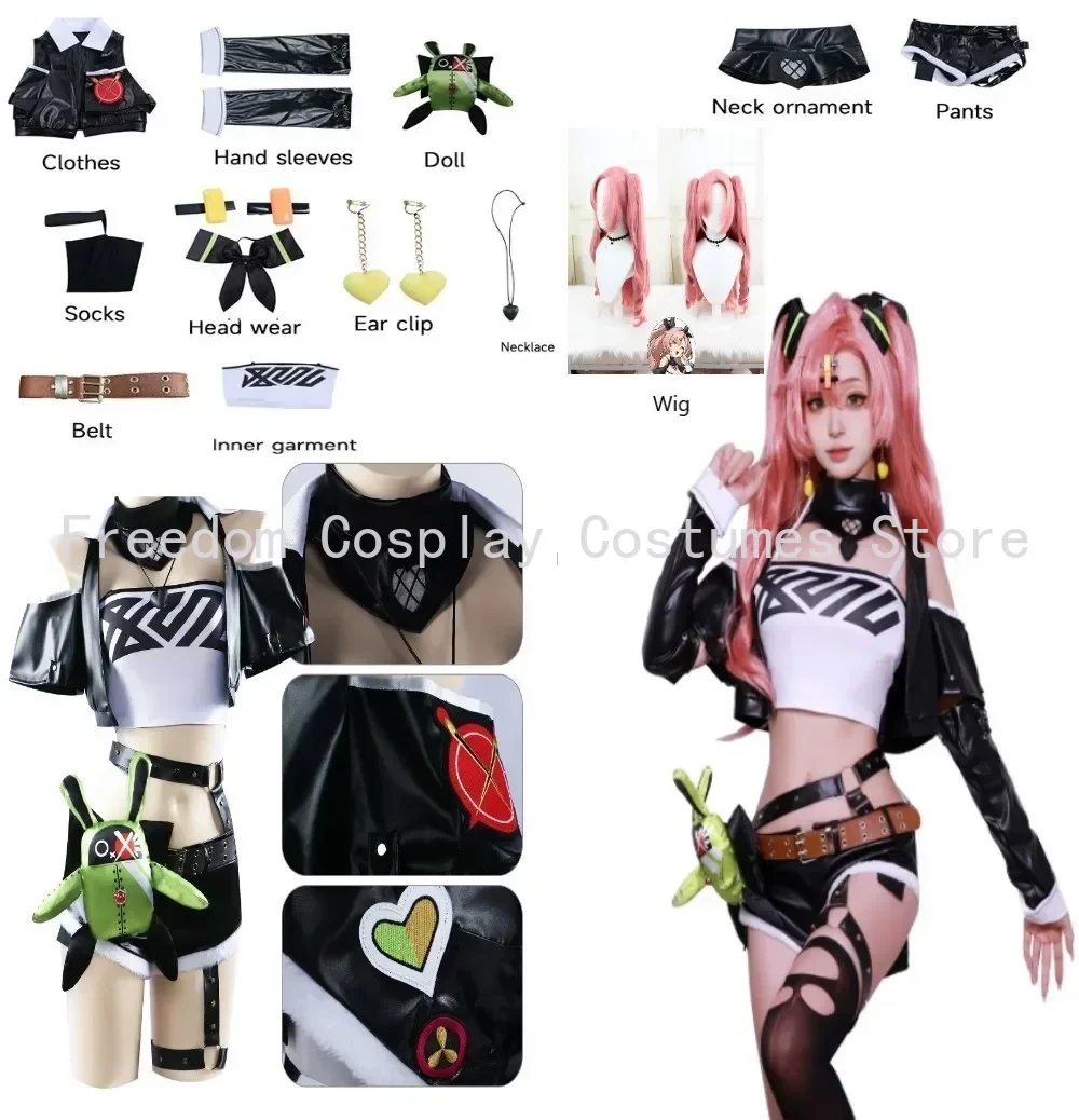 

Nicole Demara Cosplay Game Zenless Zone Zero ZZZ Cosplay Costume Party Clothing Role Play Comic Con Wigs Coser Prop