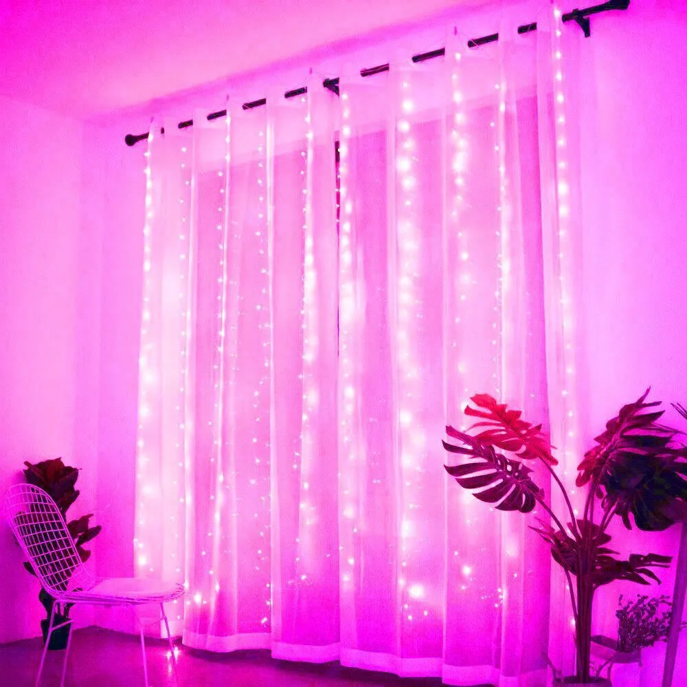 

3M 4M 6M Wedding Christmas Party Holiday Decoration Outdoor Garden Light String 8 Mode USB Curtain Light LED Garland Fairy Light