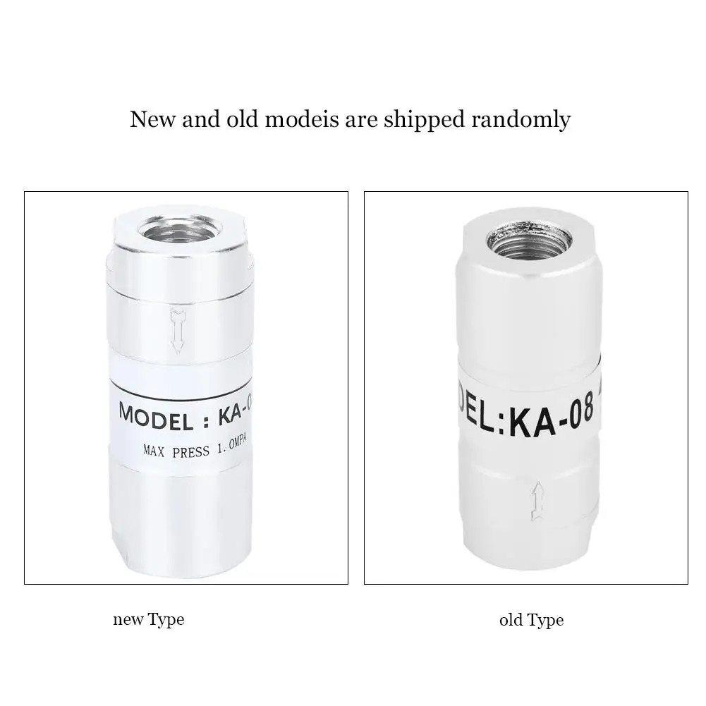 Valvola di ritegno unidirezionale durevole in lega di zinco G1/4 per il controllo pneumatico della direzione dell'acqua dell'aria KA08