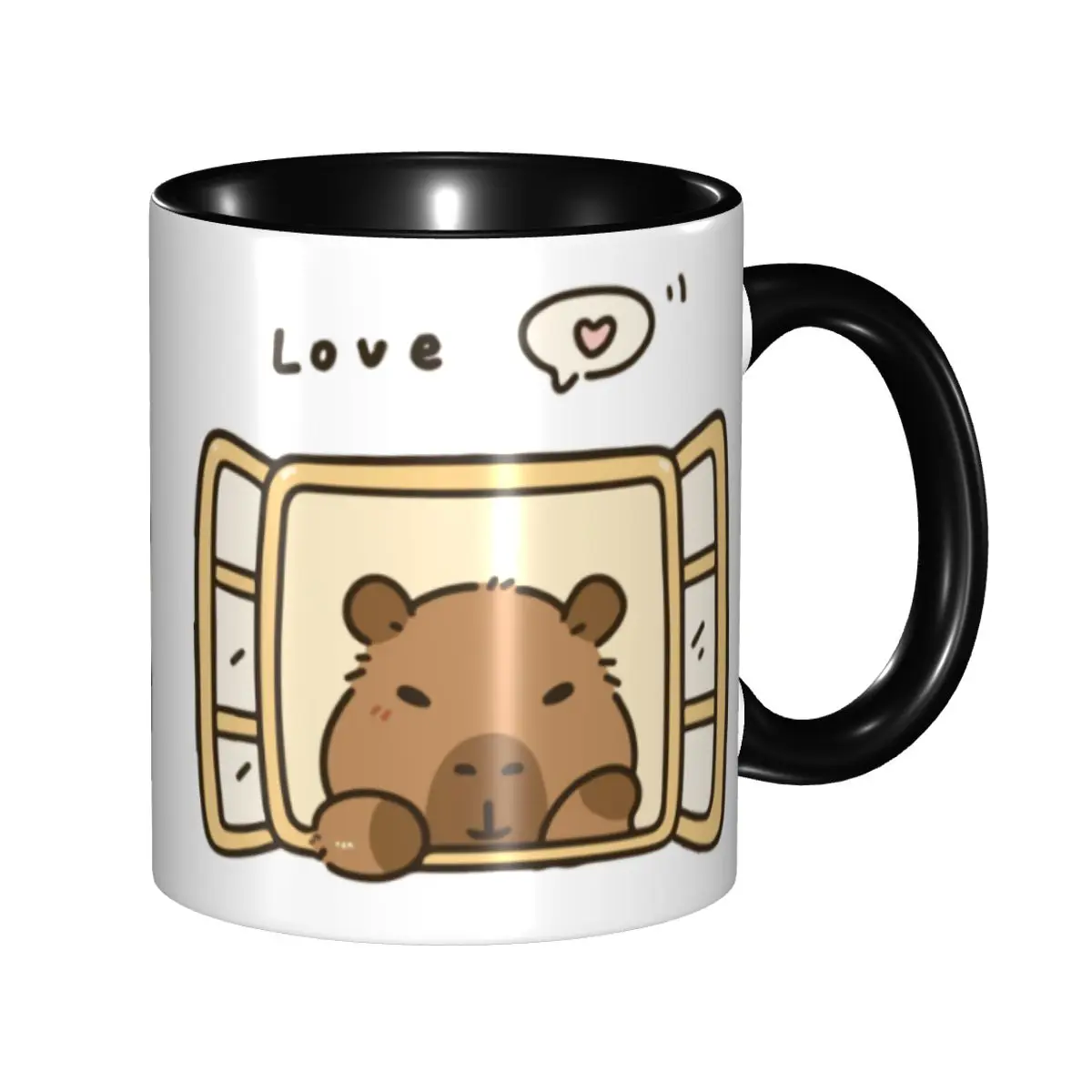 

Cartoon Animal Pets Capybara Coffee Mug DIY Customized Ceramic Mug Creative Present