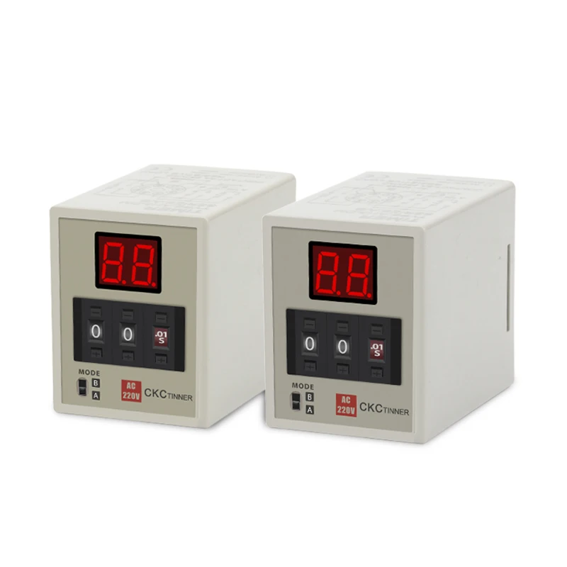 AH3-DM Digital Display Time Relay Dual Modes High Accuracy LED Delay Timer 0.01S-990H 12~380V for Electrical Control Systems