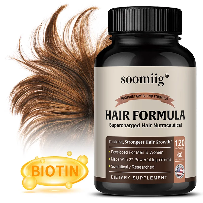 Hair Care Formula Capsules, Powerful Hair Nourishing Supplement, Suitable for Both Men and Women, with Vitamin & Calcium, Biotin