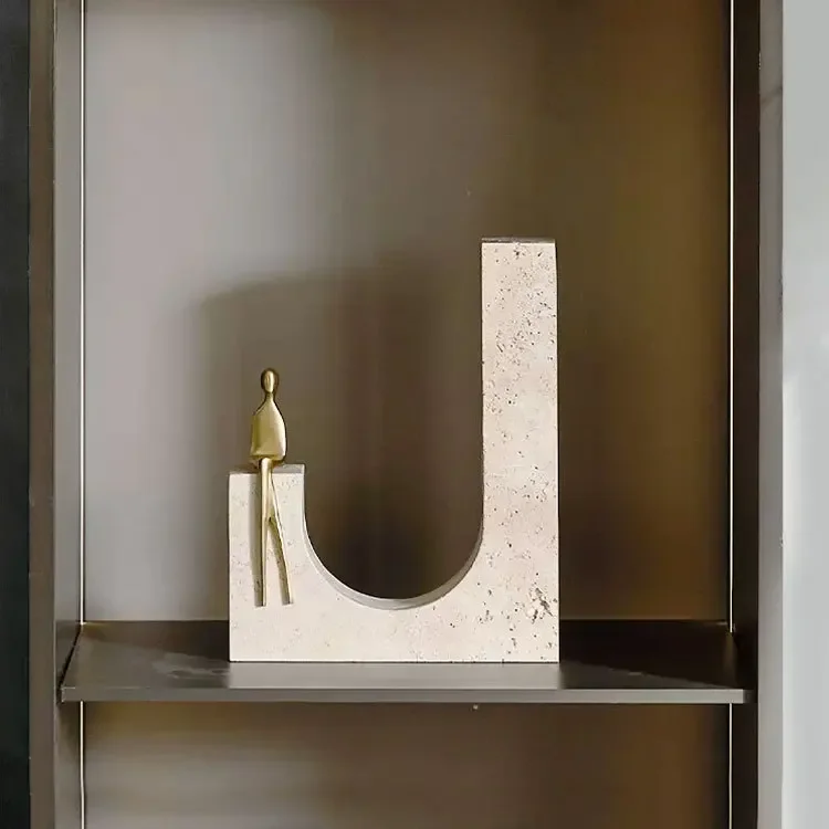 Modern simple light luxury book file ornament model room cloakroom home bookcase locker TV cabinet decorative ornament