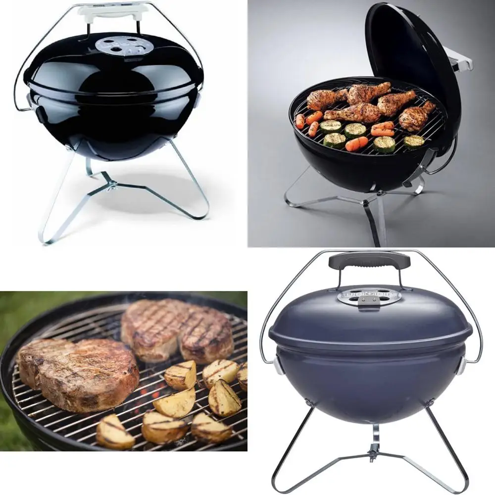 

Портативный угольный гриль Weber Premium 14 дюймов черного цвета