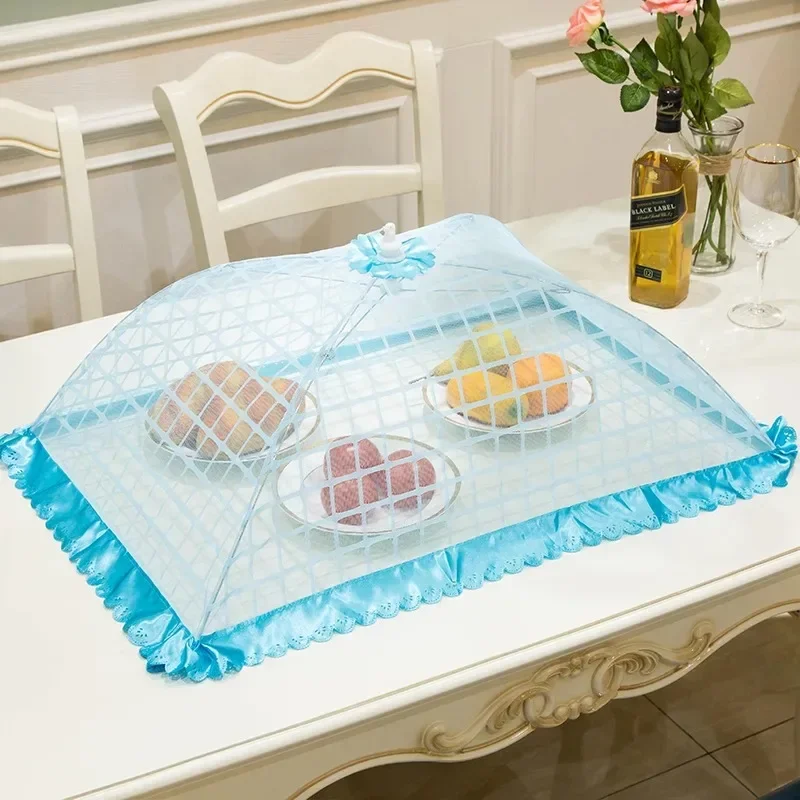 

Large Size Lattice Reinforcement Dish Folding Table Cover Big Food Insect and Dust Cover Dish Cover