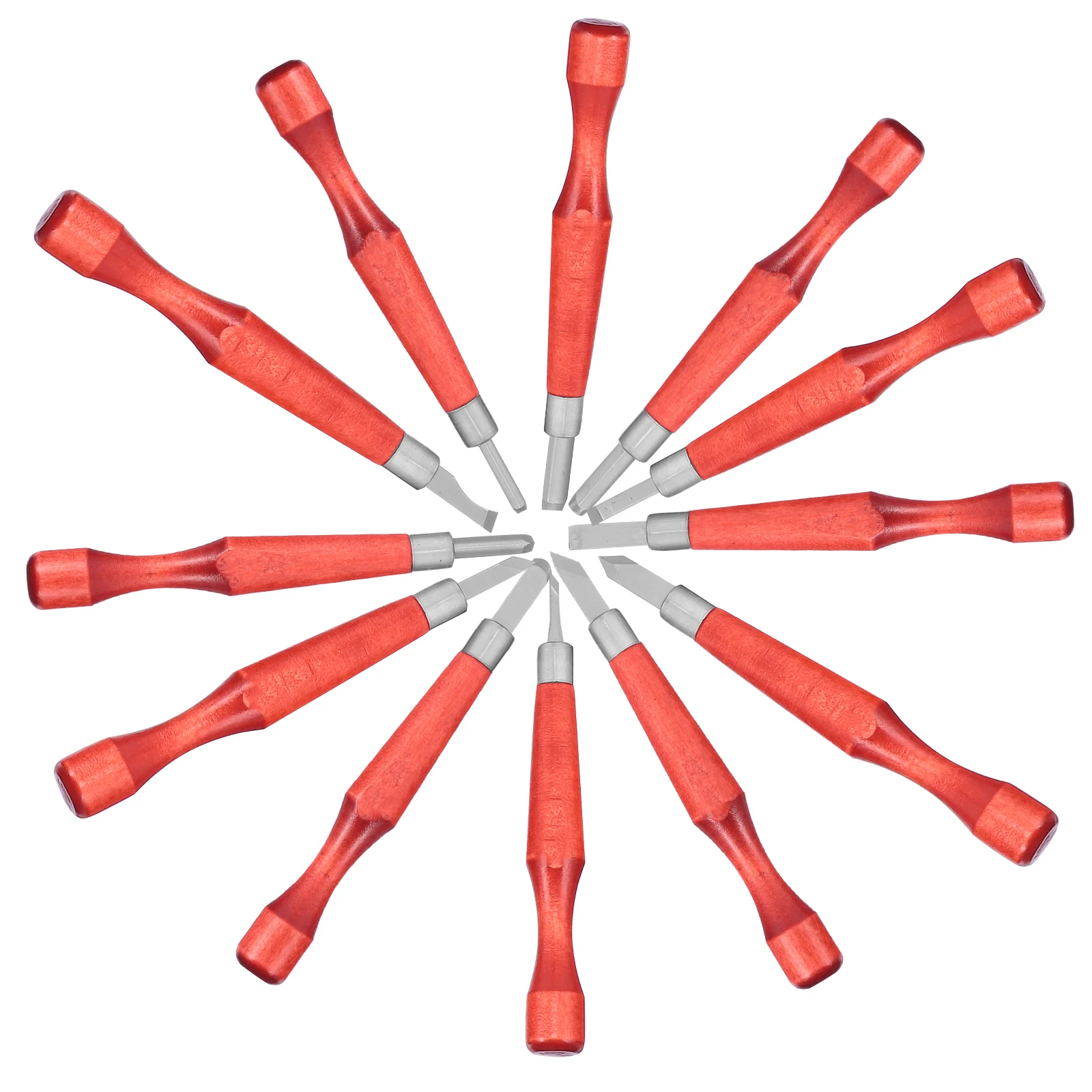 

12 Pcs Woodworking Carving Tools Durable Steel Knives H made Craft Accessories Mat Cutting Etching Art Work