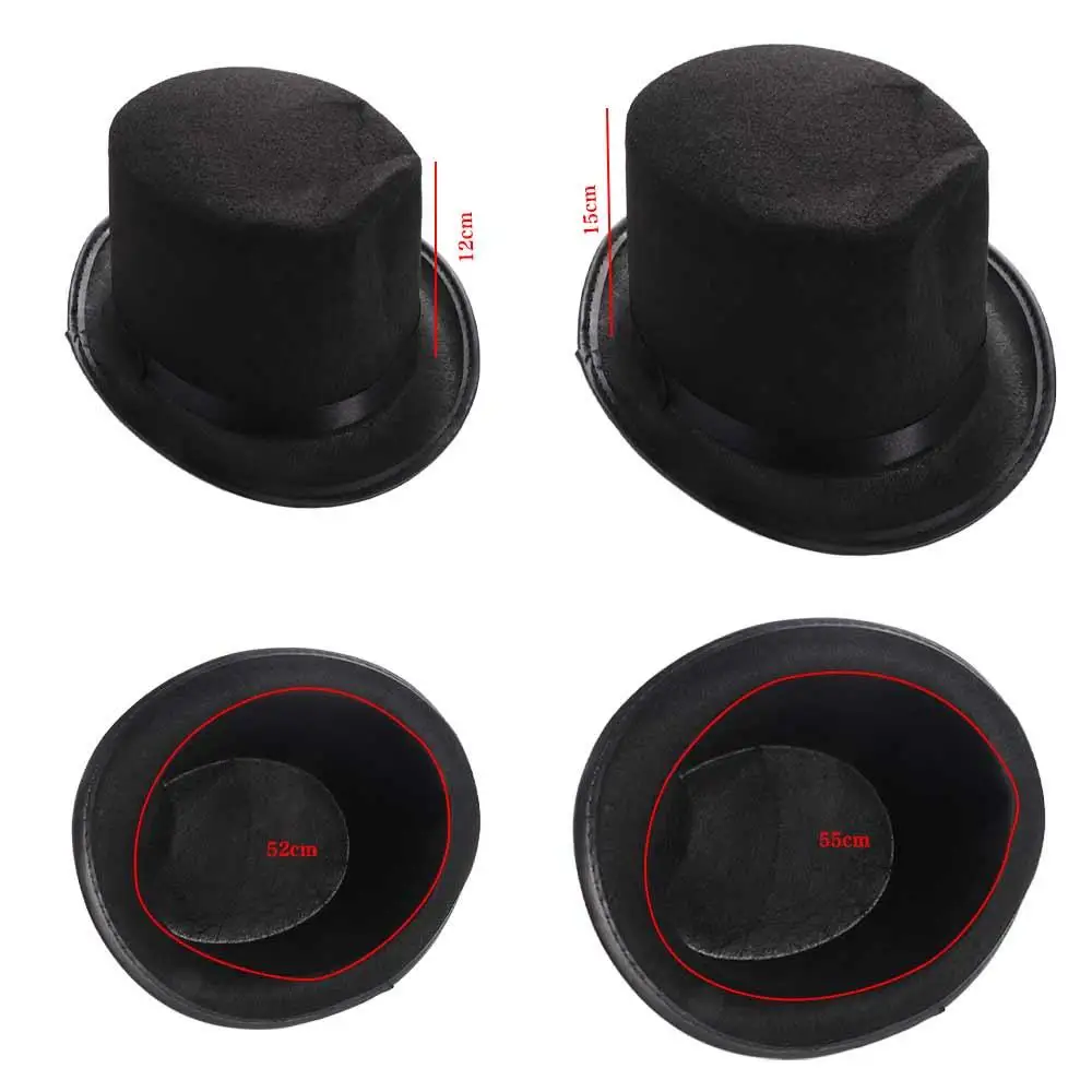 1 szt. Zaopatrzenie firm Cosplay rekwizyty na Halloween kapelusz fedora wykonany kapelusz retro top czapka magik cylinder melonik cylinder