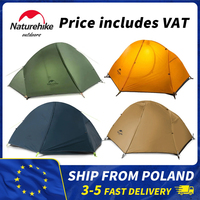 Naturehike 1 Person Cycling Tent Ultralight Backpacking Tent Waterproof Outdoor Travel Beach Camping Tent Free Standing with Mat