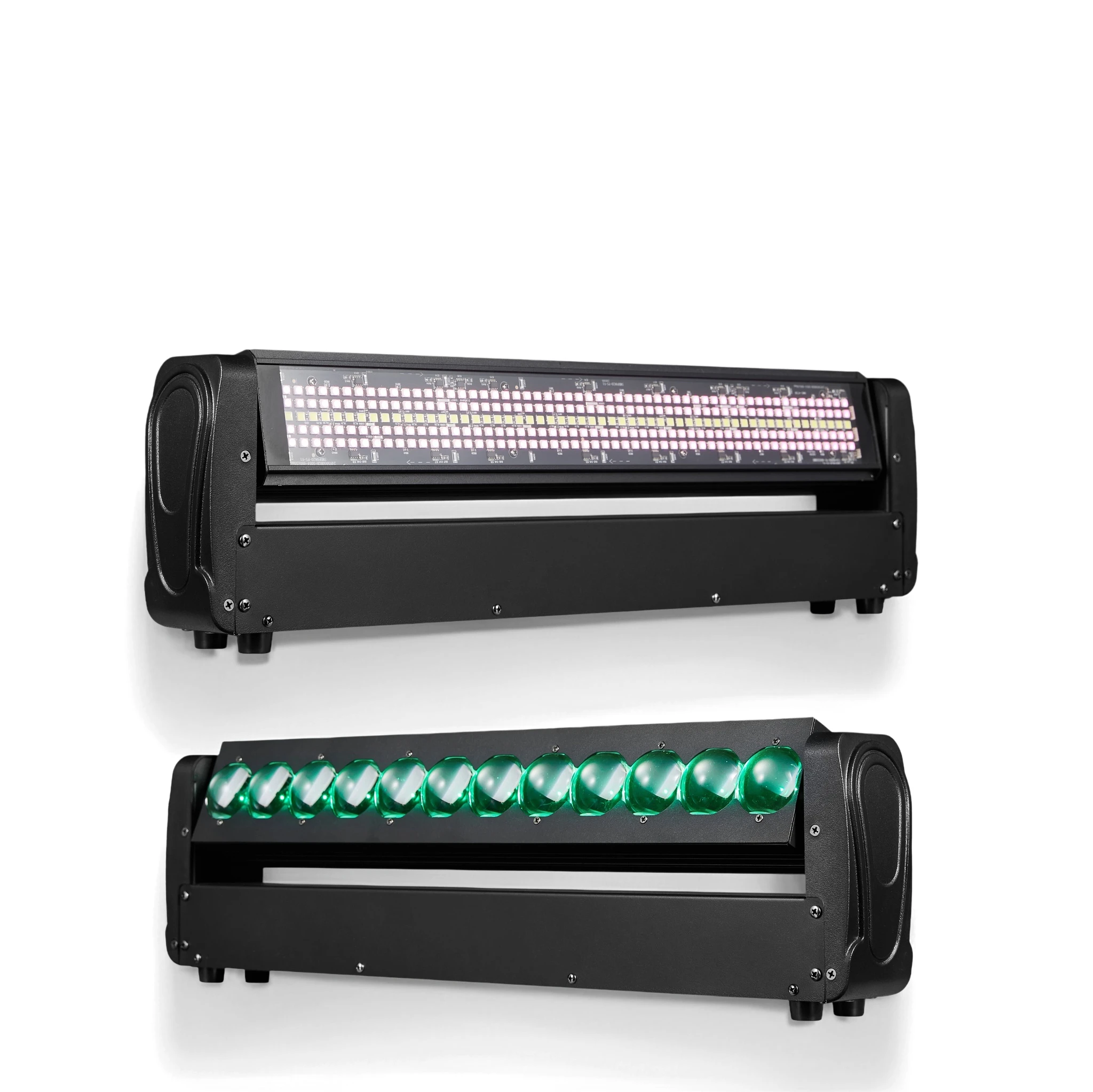 

Светодиодный двусторонний световой занавес и стробоскоп 360 ° Светодиодный вращающийся световой прибор с бесконечным вращением для диджеев, дискотек, свадеб и ночных клубов