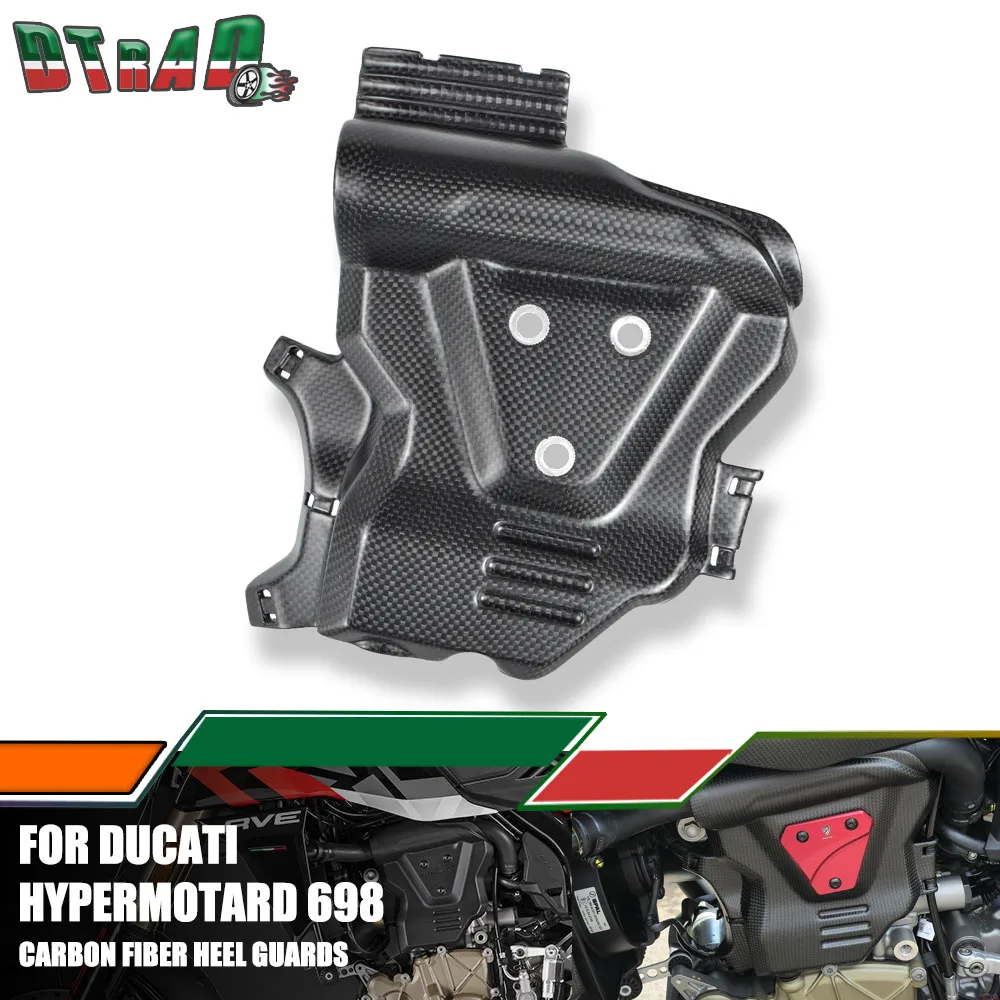 Motorcycle Carbon Fiber Left Engine Covers For DUCATI Hypermotard 698 Mono RVE 2024 2025 Master Cylinder Engine Case Protection