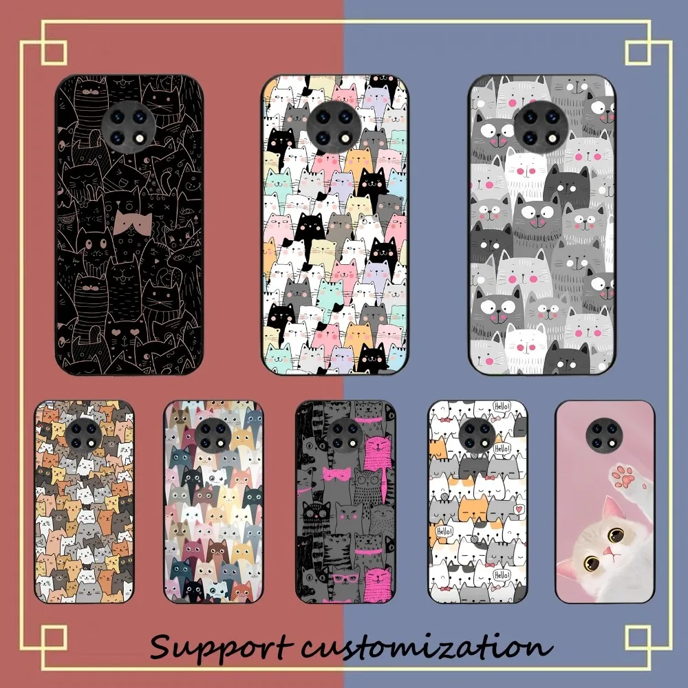 

Cartoon Cat Meow Phone Case For Redmi Note 4 X 5 A 6 7 8 T 9 9S 10 11 11S 11Epro Poco M3 pro