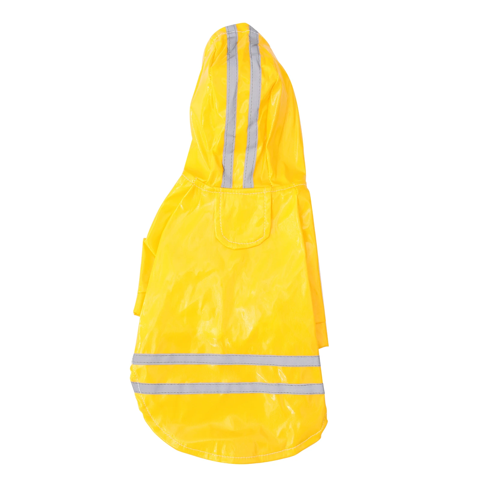 

Dog Raincoat Lightweight Waterproof Hooded Poncho for Medium Dogs Reflective Strips Yellow Spring Summer Pet Dog Rain Slicker