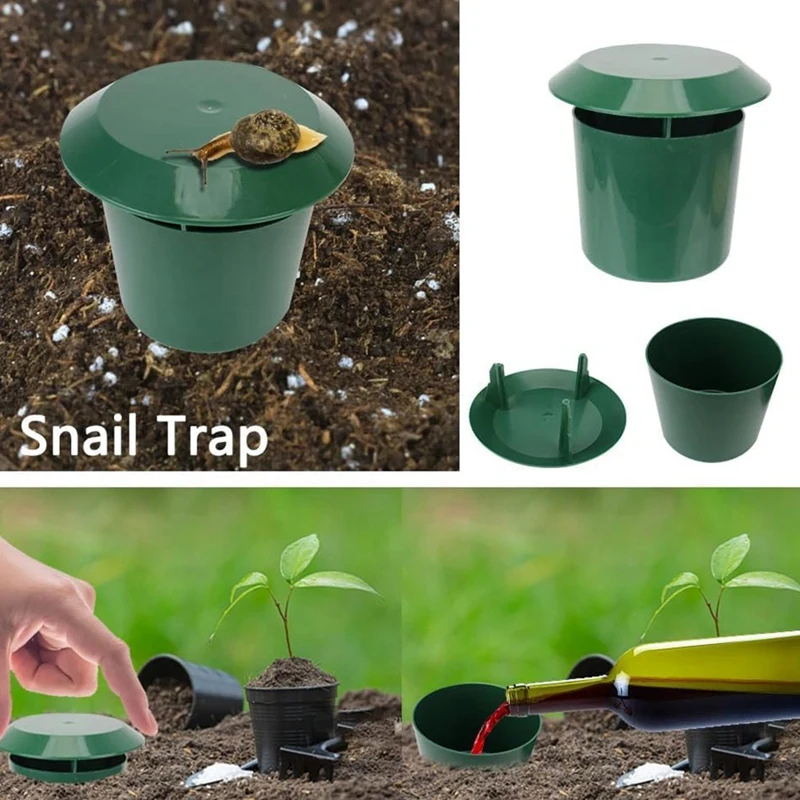 Garden Snail Trap, Environmentally Friendly Non-Toxic Plastic Capture Box, Safe Outdoor Gardening Flowers