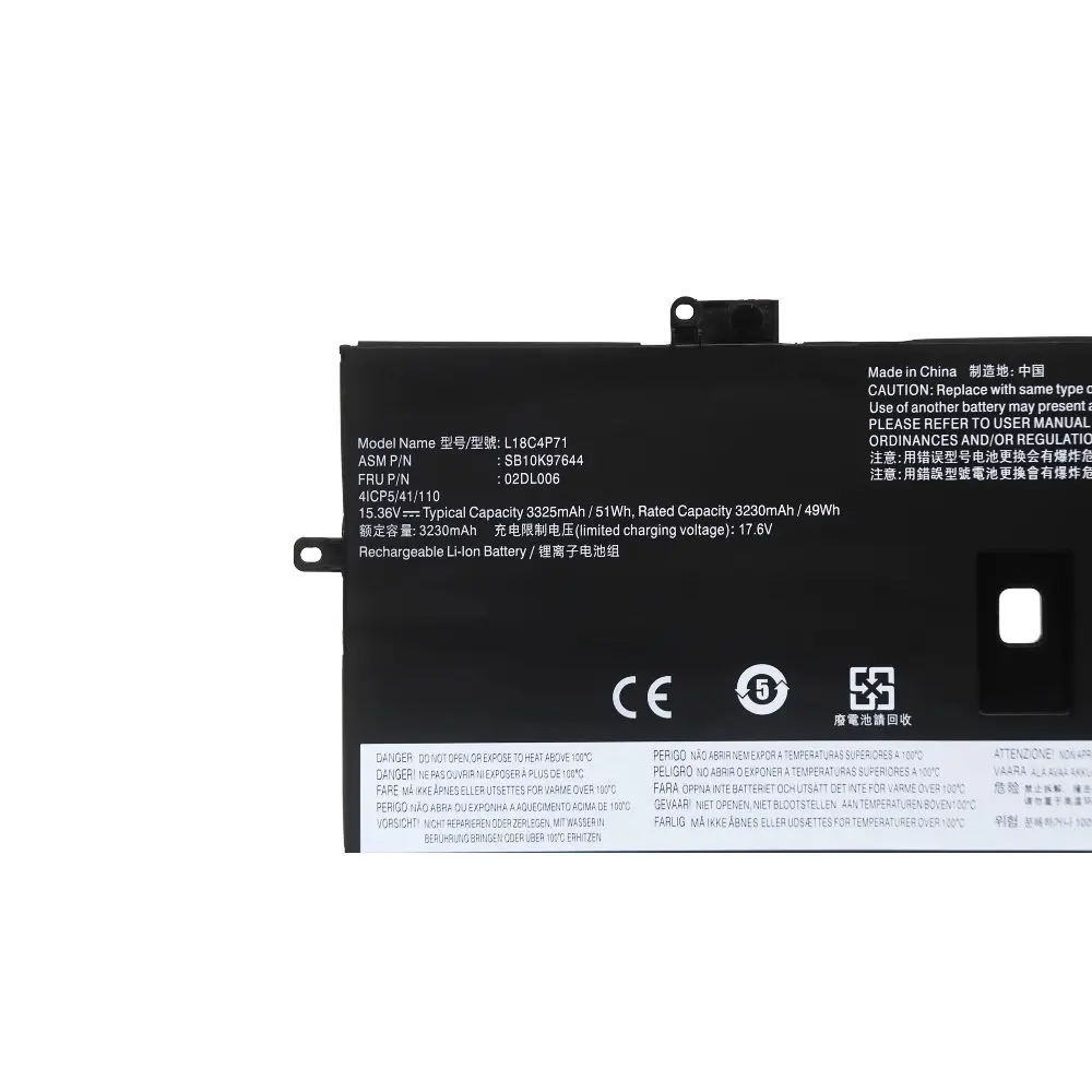 High Quality L18M4P72 L18C4P71 Laptop Battery For Lenovo Thinkpad X1 Carbon 7th 2019 2020 Series L18L4P71 SKB10K97642 02DL004