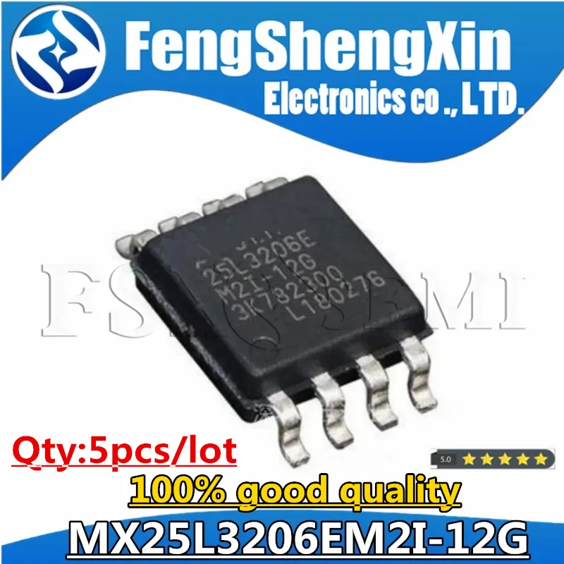 5pcs/lot 25L3206E MX25L3206EM2I12G MX25L3206EM2I-12G MX25L3206E SOP-8 32M-BIT [x 1 / x 2] CMOS SERIAL FLASH