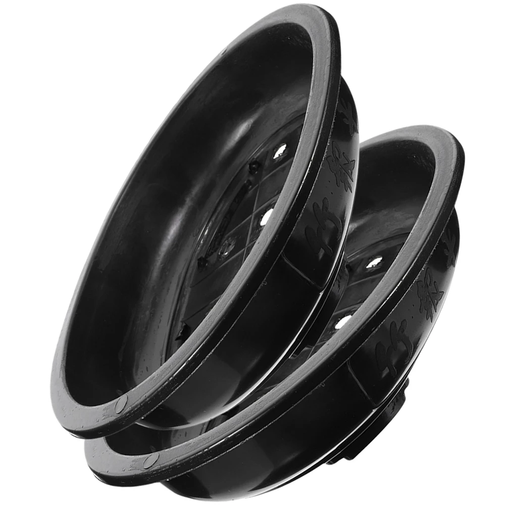 

2pcs Large Flower Pots Black Plastic Drainage Outdoor Bonsai Planter Indoor Household Garden Supply Oval Pot Planting Holder