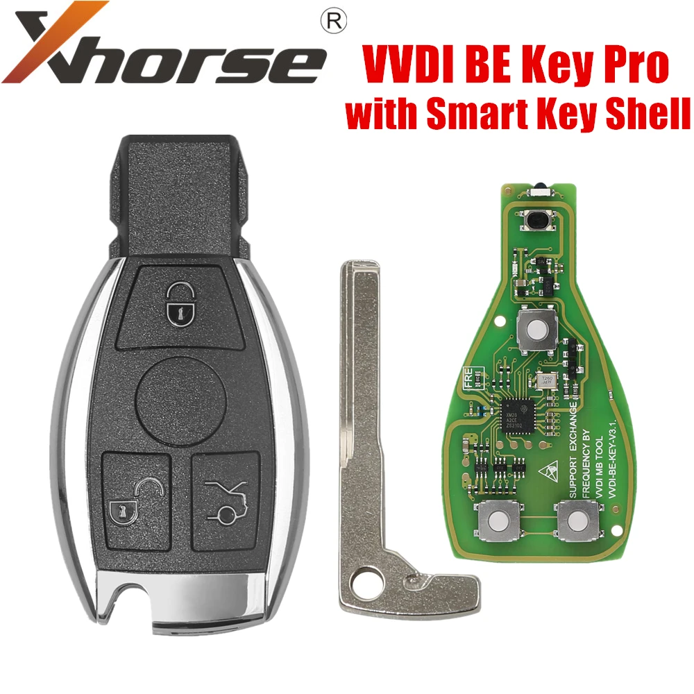 Xhorse VVDI BE Key Pro poprawiona wersja z inteligentny klucz Shell 3 przycisk zdobądź 1 darmowy Token dla narzędzia VVDI MB