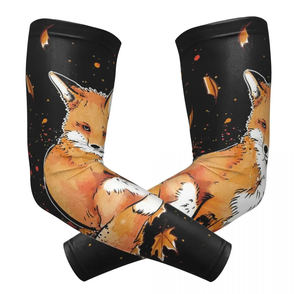 

Классические нарукавники Fox In The Snow для улицы, защитный чехол от солнца и ультрафиолета, летние велосипедные рукава с татуировкой