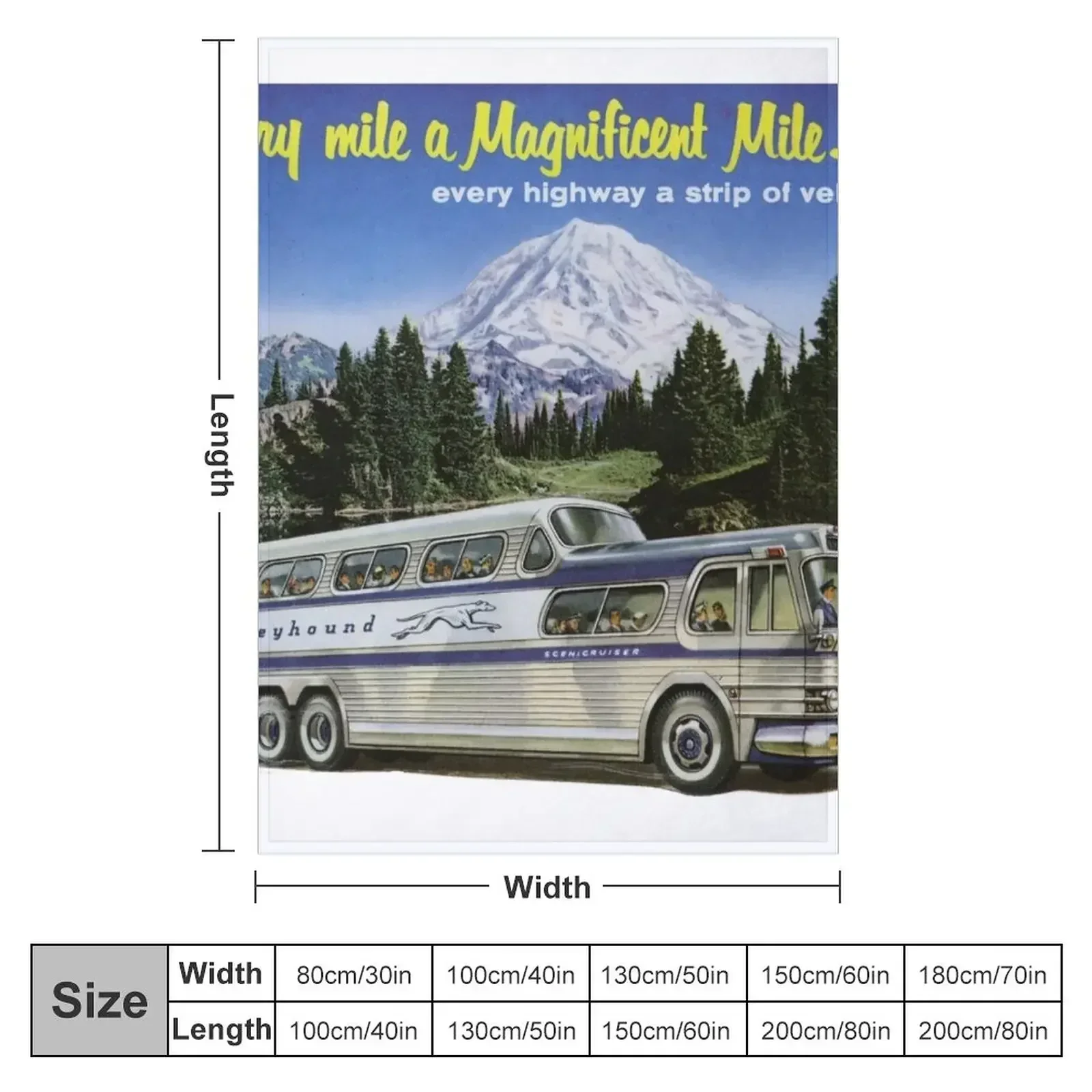 The Greyhound. 1950s Adventures Start Here! Throw Blanket couch cozy soft plush fuzzy picnic outdoor blanket