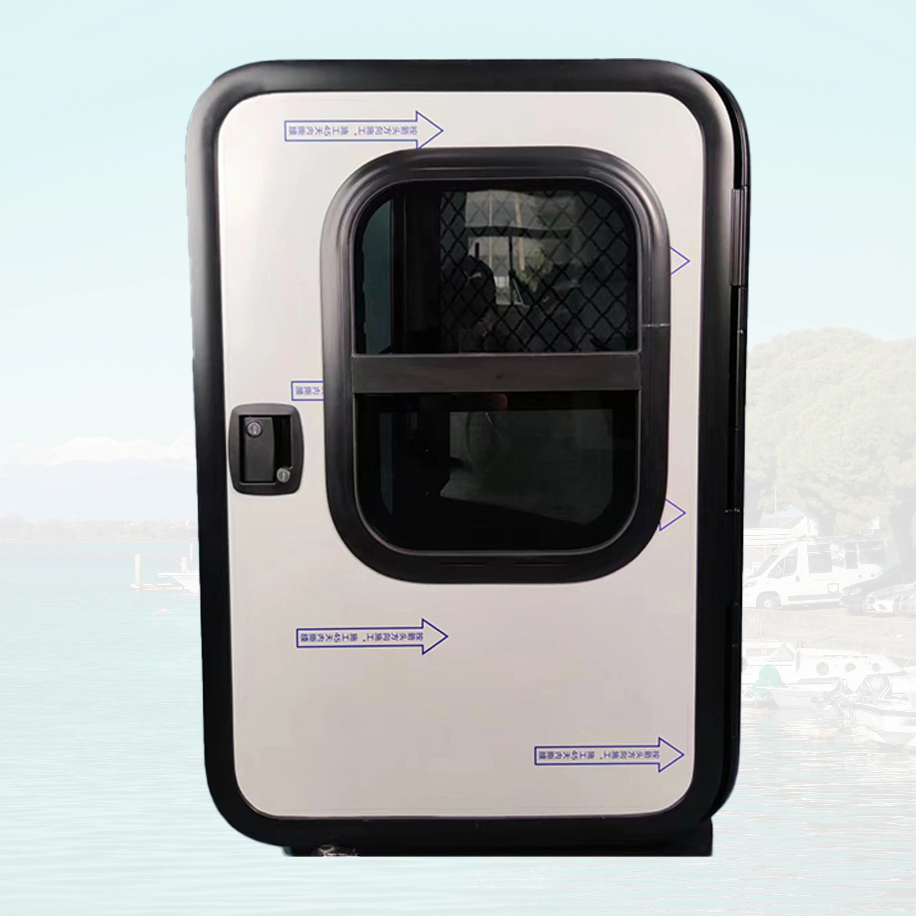 Wholesale Customized Professional Aluminum Alloy Teardrop Camper Trailer Door For Different Types Of RVs