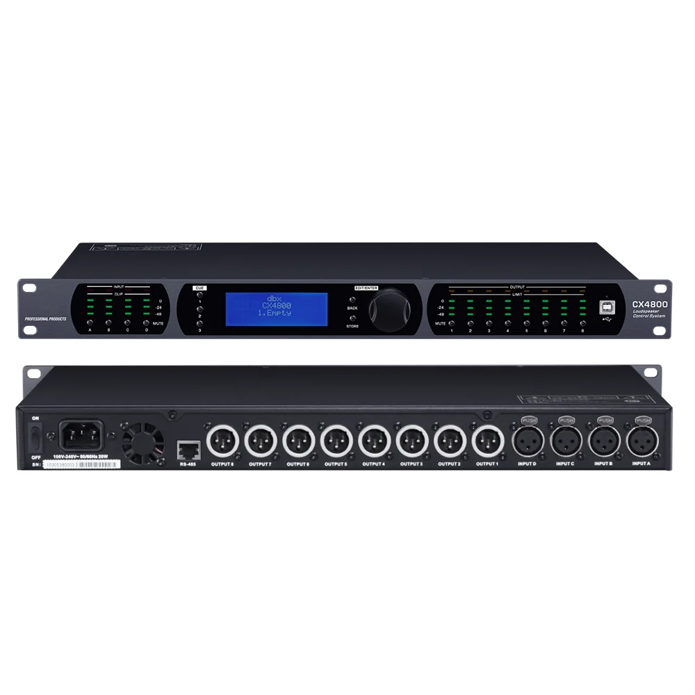 

2026 CX4800 Stage-Specific Digital Audio Processor Conference & Performance Processor 4-input 8-output Compatible