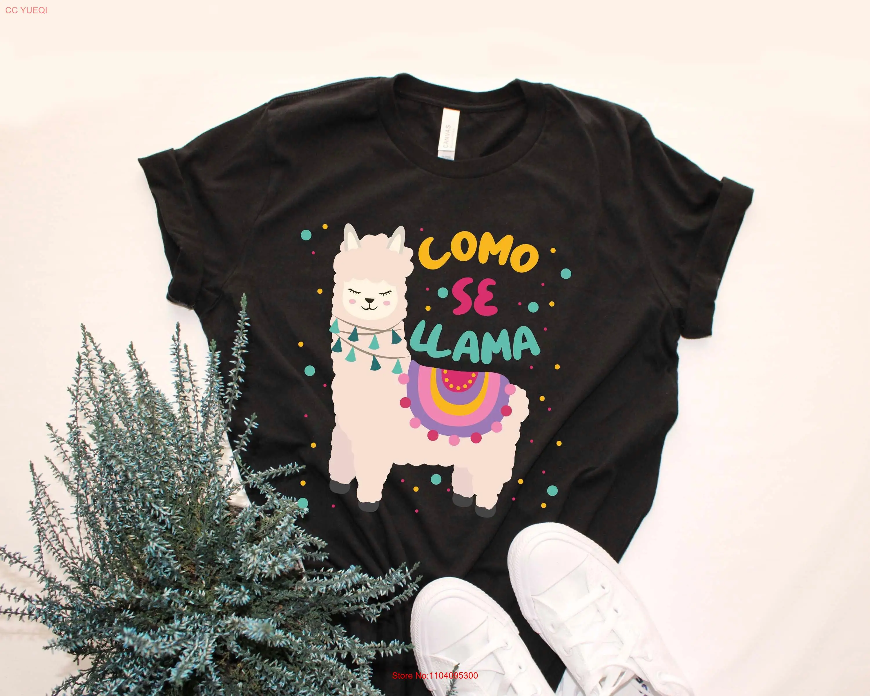 

Como se Llama T Shirt Funny Spanish Alpaca Fit long or short sleeves