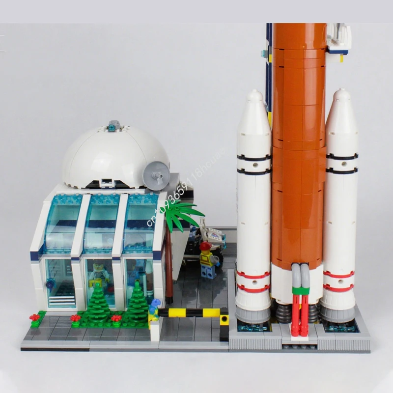 1213 Uds. MOC Rocket Center bloques de construcción Modular ensamblar cumpleaños niños juguetes de ladrillo idea de arquitectura regalos de navidad