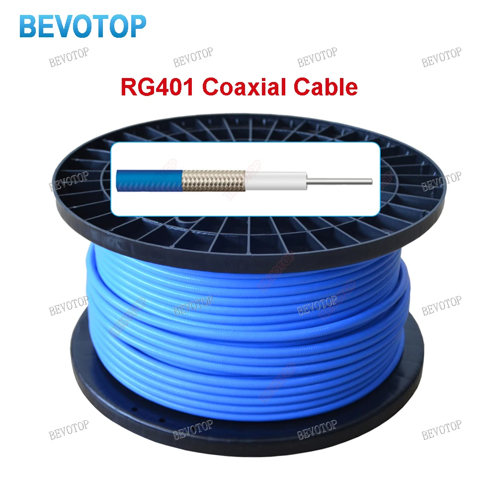 RG401 250 Cable Semi-Flexible Coax Pigtail With Bule Jacket 50-5 Ohm High Frequency Test RF Coaxial Cable Pigtail Jumper