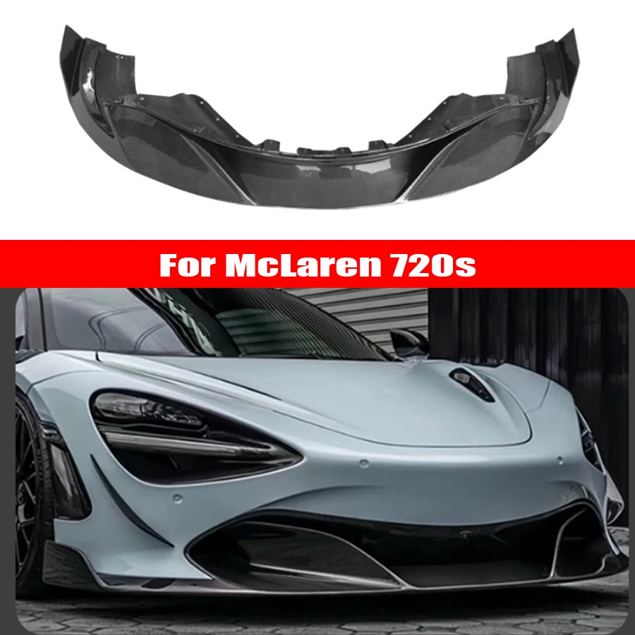 

For McLaren 720S RT style Carbon Fiber Front lip Car Front Bumper Diverter Spoiler Diffuser chin body kit