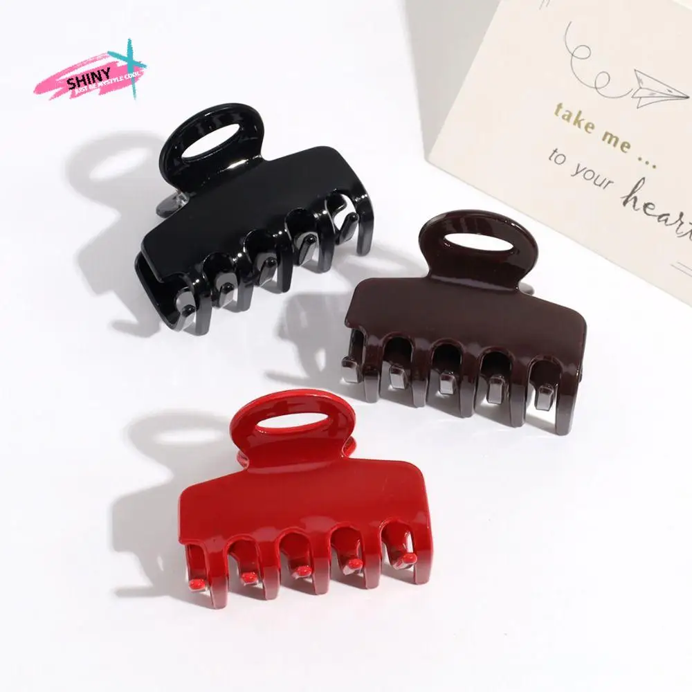 

Elegant Korean Style Acrylic Hair Claw Hair Clip Headdress Square Hair Claw Headwear Ponytail Holder Women Shark Clip Party