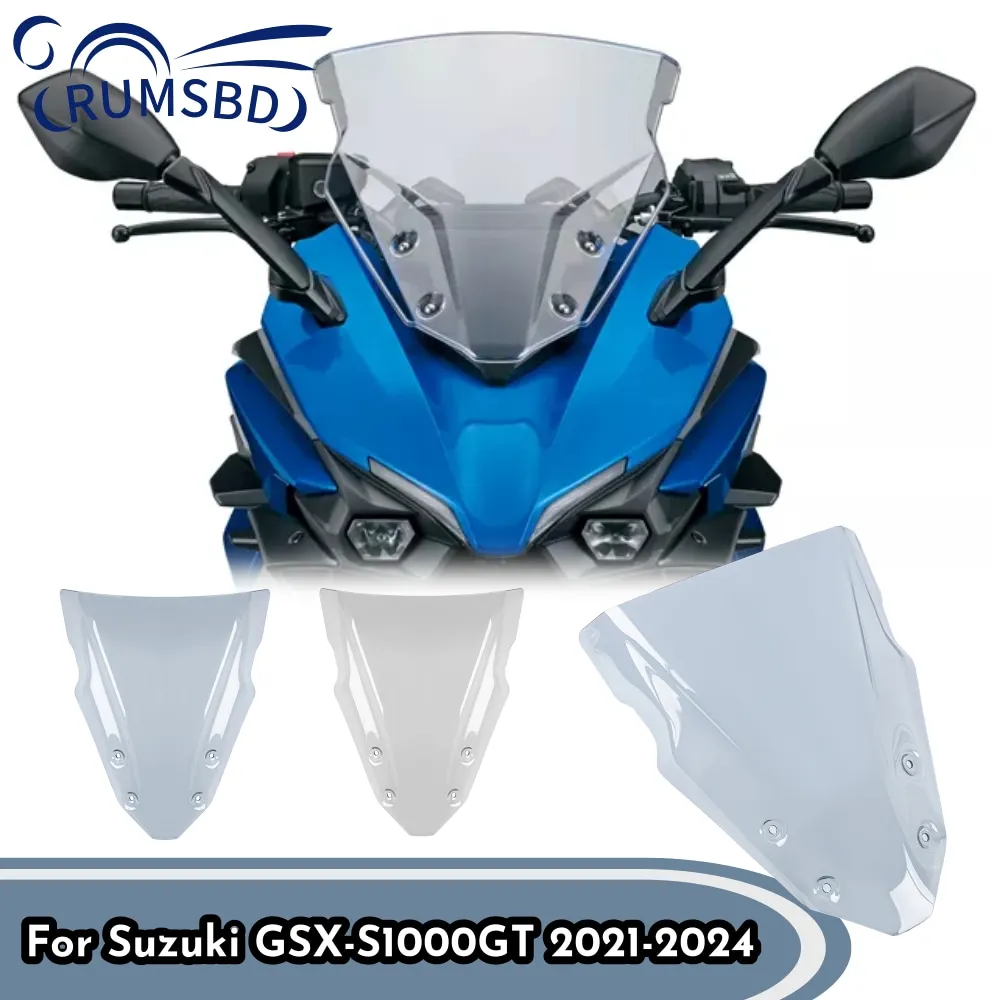 GSX S1000GT Motorcycle Windscreen Windshield Air Flow Deflectors Front Screen Wind Shield For Suzuki GSX-S1000GT 2021-2024