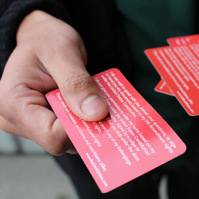 Know Your Rights Card - U.S. Citizenship, Constitutional Rights Cards, Naturalization Test Study Guide Us Citizens